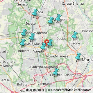Mappa Via Aquileia, 20814 Varedo MB, Italia (4.14636)