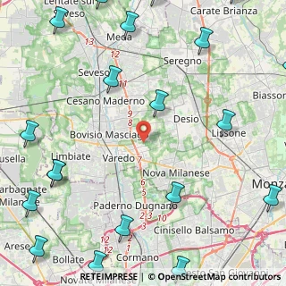 Mappa Via Aquileia, 20814 Varedo MB, Italia (7.013)