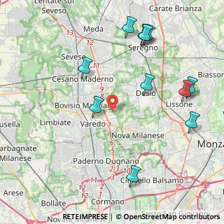 Mappa Via Aquileia, 20814 Varedo MB, Italia (4.82818)