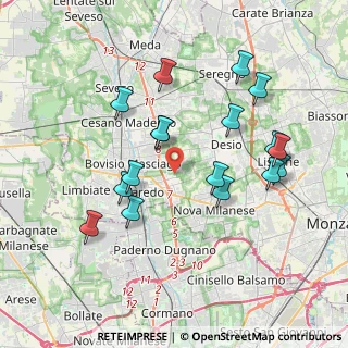 Mappa Via Aquileia, 20814 Varedo MB, Italia (3.72706)