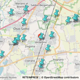 Mappa Via Principe Amedeo, 24049 Verdellino BG, Italia (2.75389)