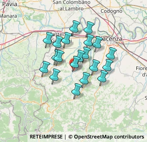 Mappa Via Villanova, 29010 Piozzano PC, Italia (10.411)