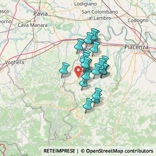 Mappa Località Casa Galvani, 29010 Nibbiano PC, Italia (9.6875)
