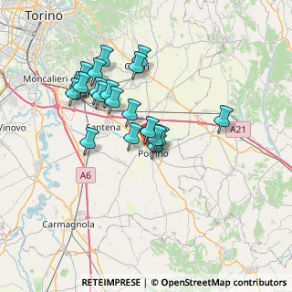 Mappa Via Pessione, 10046 Poirino TO, Italia (6.4765)