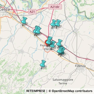 Mappa Via Guglielmo Oberdan, 29017 Fiorenzuola d'Arda PC, Italia (5.41)