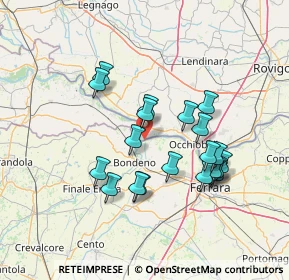 Mappa SP19, 44012 Bondeno FE, Italia (12.989)