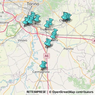 Mappa Via Artemisia Gentileschi, 10029 Villastellone TO, Italia (8.43)