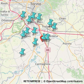 Mappa Via Tetti Mauritti, 10029 Villastellone TO, Italia (6.87538)