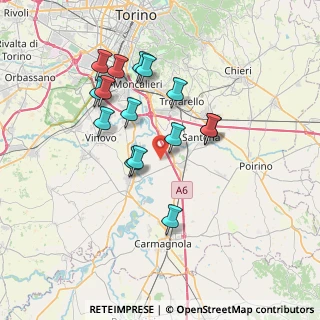 Mappa Via Tetti Mauritti, 10029 Villastellone TO, Italia (6.65933)