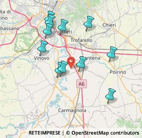 Mappa Frazione Tetti Faule, 10029 Villastellone TO, Italia (7.39909)