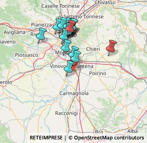 Mappa Frazione Tetti Faule, 10029 Villastellone TO, Italia (13.03667)