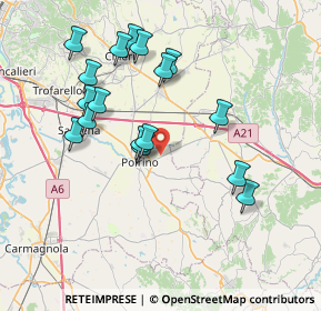 Mappa SS 29 Racc, 10046 Poirino TO, Italia (7.46941)