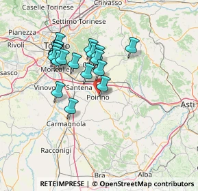Mappa Via Camillo Benso Conte di Cavour, 10046 Poirino TO, Italia (13.0215)
