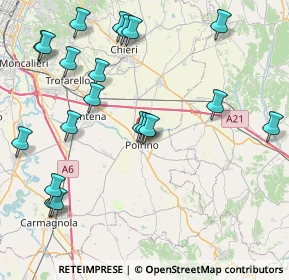 Mappa Via Camillo Benso Conte di Cavour, 10046 Poirino TO, Italia (9.7855)