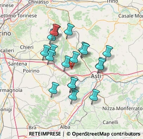 Mappa Via Borsarelli, 14013 Castellero AT, Italia (11.40158)