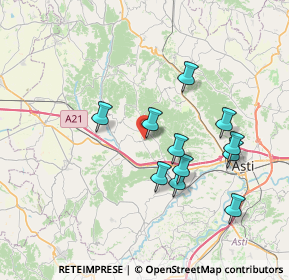 Mappa Via Borsarelli, 14013 Castellero AT, Italia (6.84636)