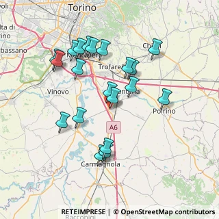 Mappa Via Molino, 10029 Villastellone TO, Italia (7.3765)