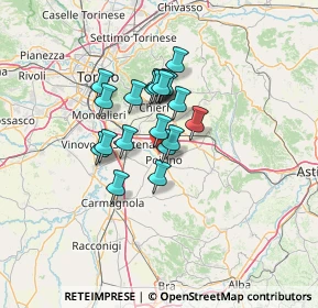 Mappa Strada Regionale, 10046 Poirino TO, Italia (9.2315)
