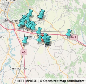 Mappa Strada Regionale, 10046 Poirino TO, Italia (6.315)
