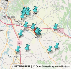 Mappa Strada Regionale, 10046 Poirino TO, Italia (7.27059)