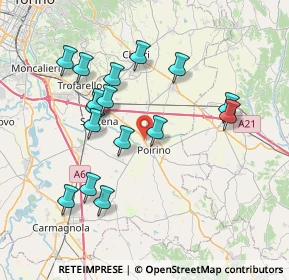 Mappa Strada Regionale, 10046 Poirino TO, Italia (7.36313)