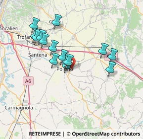 Mappa Cascina Sant'Antonio, 10046 Poirino TO, Italia (6.51267)