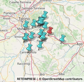 Mappa Corso Fiume, 10046 Poirino TO, Italia (9.884)