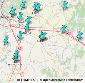 Mappa Corso Fiume, 10046 Poirino TO, Italia (9.9925)