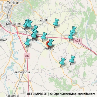 Mappa Via Cesare Rossi, 10046 Poirino TO, Italia (6.97765)
