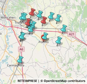 Mappa Via Amaretti, 10046 Poirino TO, Italia (7.50944)