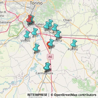 Mappa Via Zappata, 10029 Villastellone TO, Italia (7.08765)