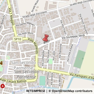 Mappa Via verdi, 43017 San Secondo Parmense, Parma (Emilia Romagna)