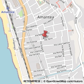 Mappa Via Terni,  5, 87032 Amantea, Cosenza (Calabria)