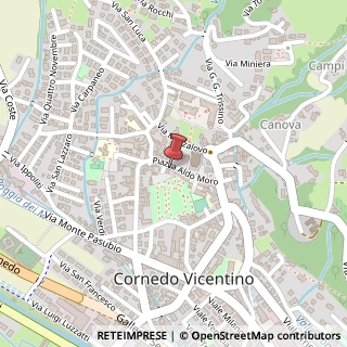 Mappa Piazza Aldo Moro, 47, 36073 Cornedo Vicentino, Vicenza (Veneto)