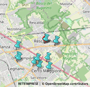 Mappa Vicolo Legano, 20027 Rescaldina MI, Italia (1.72667)