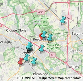 Mappa Vicolo Legano, 20027 Rescaldina MI, Italia (3.505)