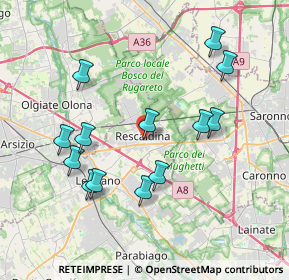 Mappa Vicolo Legano, 20027 Rescaldina MI, Italia (3.80538)