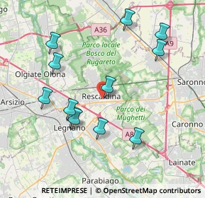 Mappa Vicolo Legano, 20027 Rescaldina MI, Italia (3.9775)