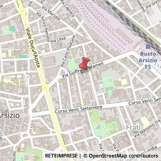 Mappa Via Goffredo Mameli, 22, 21052 Busto Arsizio, Varese (Lombardia)