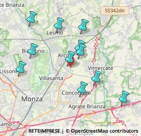 Mappa Via Avogadro, 20862 Arcore MB, Italia (3.76909)