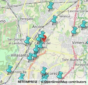 Mappa Via Avogadro, 20862 Arcore MB, Italia (2.6905)