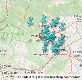 Mappa Vic.no, 36073 Cornedo Vicentino VI, Italia (10.3175)