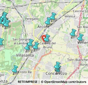 Mappa Via Enrico Forlanini, 20862 Arcore MB, Italia (2.9525)