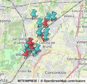 Mappa Via Enrico Forlanini, 20862 Arcore MB, Italia (1.4385)