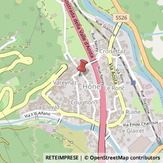 Mappa Via M. Colliard, 103, 11020 Hône, Aosta (Valle d'Aosta)