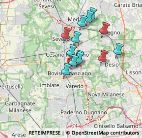 Mappa Via Madonnina, 20813 Bovisio-Masciago MB, Italia (2.80154)