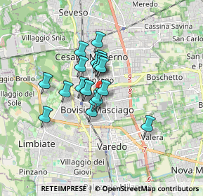 Mappa Via Madonnina, 20813 Bovisio-Masciago MB, Italia (1.151)