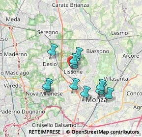 Mappa Via Felice Mariani, 20851 Lissone MB, Italia (3.06833)