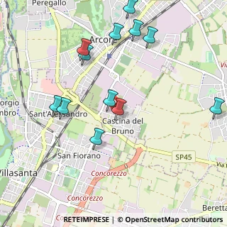 Mappa Via Forlanini, 20862 Arcore MB, Italia (1.09583)