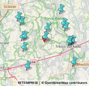 Mappa Via Vincenzo Bellini, 20874 Busnago MB, Italia (4.26267)